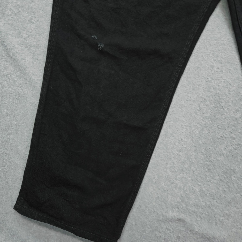 Carhartt Pants Mens 44x29 Black Carpenter Canvas Workwear Pockets Big Tall - Picture 4 of 16